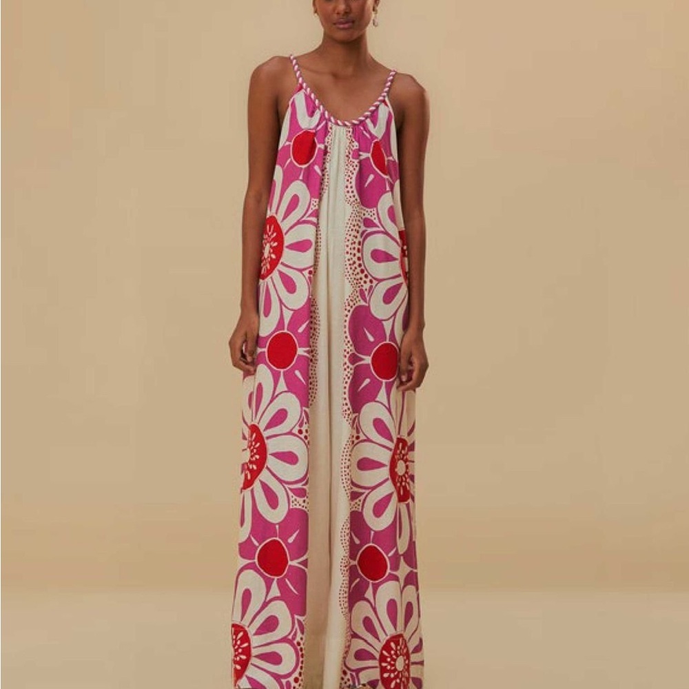 Farm Rio Floral Maia Jumpsuit Size Large